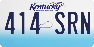 KY license plate 414SRN