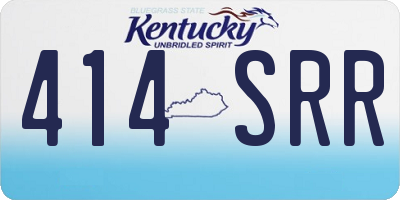 KY license plate 414SRR