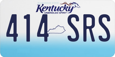 KY license plate 414SRS