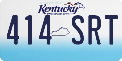 KY license plate 414SRT