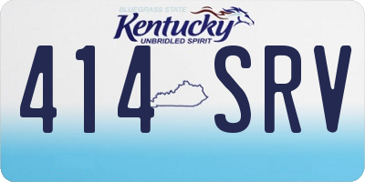 KY license plate 414SRV