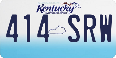 KY license plate 414SRW