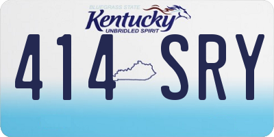 KY license plate 414SRY