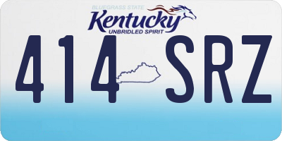 KY license plate 414SRZ