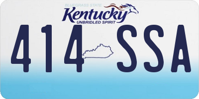 KY license plate 414SSA