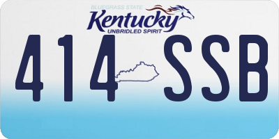 KY license plate 414SSB