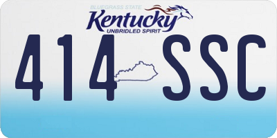 KY license plate 414SSC