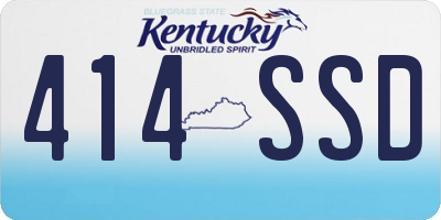 KY license plate 414SSD