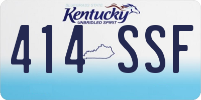 KY license plate 414SSF