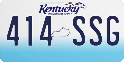 KY license plate 414SSG