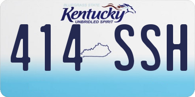 KY license plate 414SSH