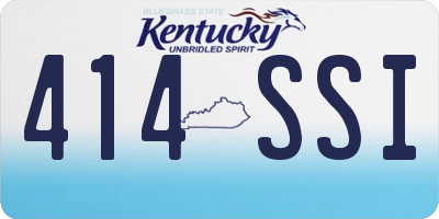 KY license plate 414SSI