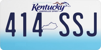 KY license plate 414SSJ