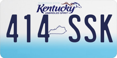 KY license plate 414SSK