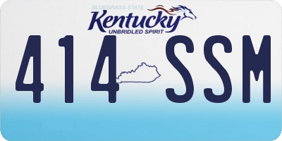 KY license plate 414SSM