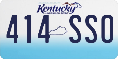 KY license plate 414SSO