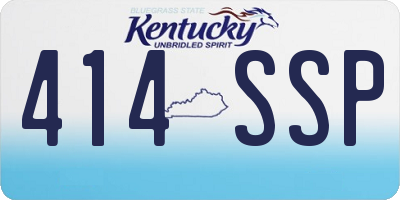 KY license plate 414SSP