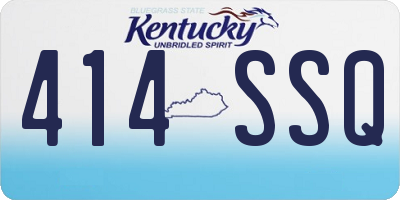KY license plate 414SSQ