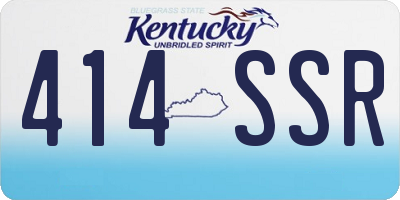 KY license plate 414SSR