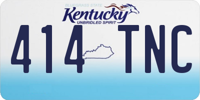 KY license plate 414TNC