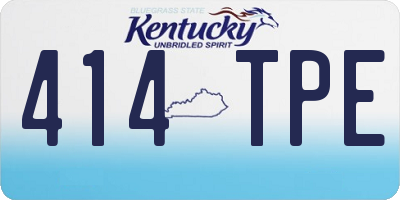 KY license plate 414TPE