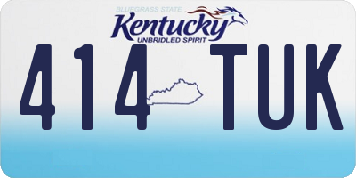 KY license plate 414TUK