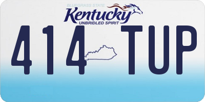 KY license plate 414TUP