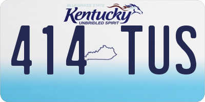 KY license plate 414TUS