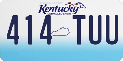 KY license plate 414TUU