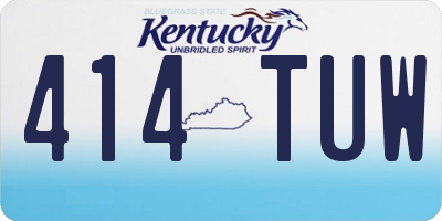 KY license plate 414TUW