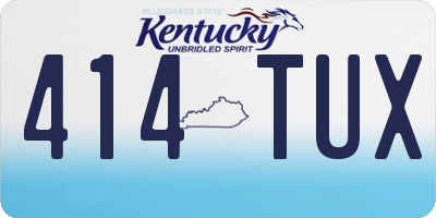 KY license plate 414TUX