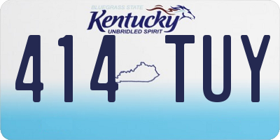 KY license plate 414TUY