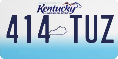 KY license plate 414TUZ