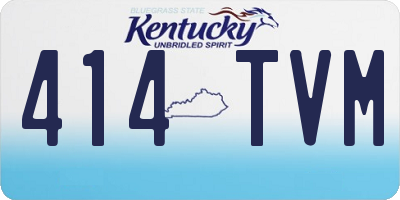 KY license plate 414TVM