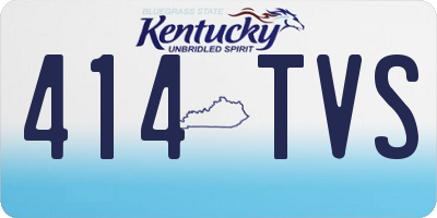 KY license plate 414TVS