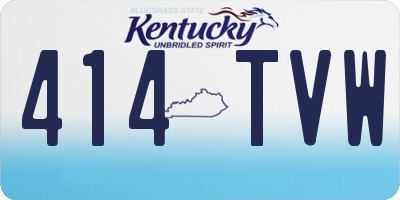 KY license plate 414TVW