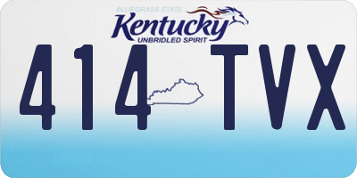 KY license plate 414TVX