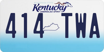 KY license plate 414TWA