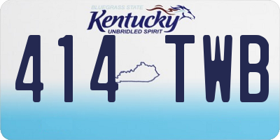 KY license plate 414TWB
