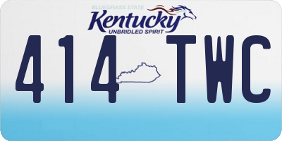 KY license plate 414TWC