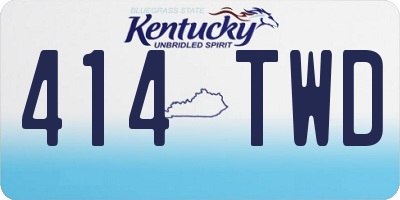 KY license plate 414TWD