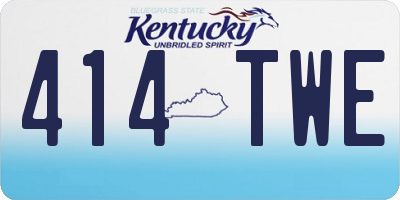 KY license plate 414TWE