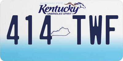 KY license plate 414TWF