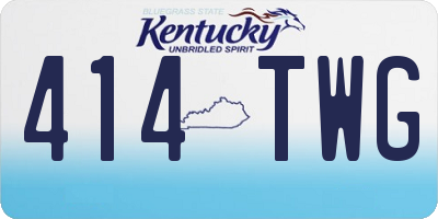 KY license plate 414TWG