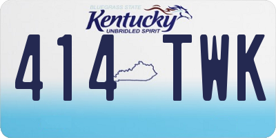 KY license plate 414TWK