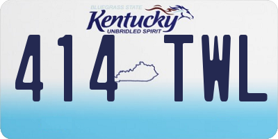 KY license plate 414TWL