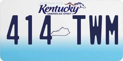 KY license plate 414TWM