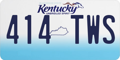 KY license plate 414TWS