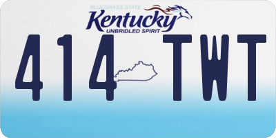KY license plate 414TWT