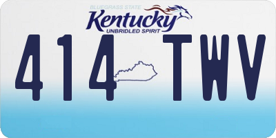 KY license plate 414TWV